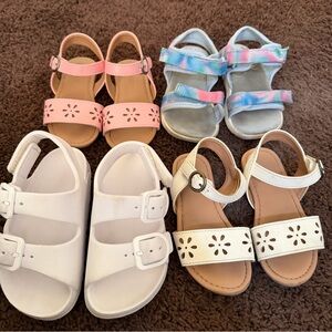 4 pairs of sandals 7C
